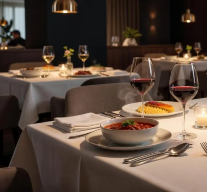 Elegáns fogások tálalva a ArtSide Studio Betéti Társaság Studio Lounge éttermi asztalán